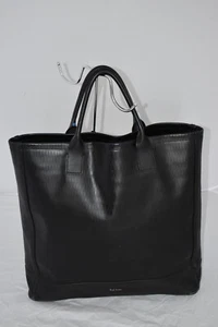 Paul Smith Black Leather 'Slice' Shopper Shoulder Open Tote 2 Handle Handbag - Picture 1 of 17