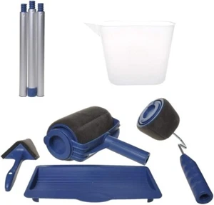 SET RULLO VERNICE PITTURA RICARICABILE CON SERBATOIO INTERNO MANICO ALLUNGABILE - Foto 1 di 15