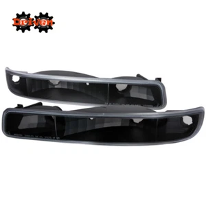 99-06 GMC Sierra Truck Pick Up SUV Black Housing Bumper Turn Signal DRL - Picture 1 of 3