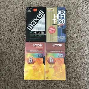 Lot of 4 VHS Blank Tapes NEW SEALED - Picture 1 of 2