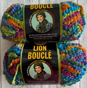 2 Skeins Lion Brand Boucle Yarn Parfait 2.5 oz NEW 57 Yds Ea. 114 Yards Total - Picture 1 of 3
