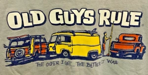 Mens X-Large VW Cars Old Guys Rule T-Shirt Volkswagen - Picture 1 of 5