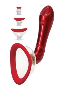 Bloom Intimate Body Pump Vibrating Rechargeable Interchangeable 4 Piece Set Red - Picture 1 of 4