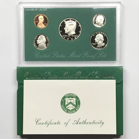 1994 US Mint Proof Set w OGP - Box & COA Cover