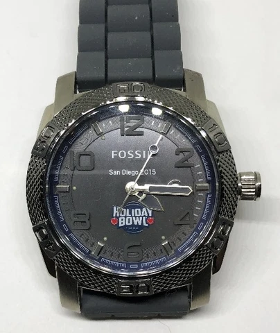 2015 WISCONSIN BADGERS HOLIDAY BOWL CHAMPIONSHIP WATCH NOT RING FOSSIL FOOTBALL Cover