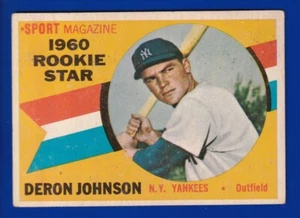 Deron Johnson Rookie Stars Yankees 1960 Topps #134 muy bueno sin pliegues - Imagen 1 de 2