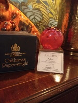 Vintage Retired "Inferno" Red Caithness Paperweight - Image 1 of 4