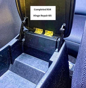 NISSAN SKYLINE GT-R R34 CENTRE CONSOLE/ARM REST LID REPAIR KIT Models (1998-2003 - Picture 1 of 12