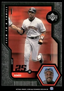 Upper Deck 1999 Vista al brivido #V25 Barry Bonds - Foto 1 di 2