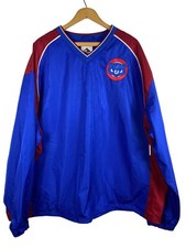 Chicago Cubs 4XL Pullover Jacket Windbreaker Old Vintage Logo Mens Blue Red