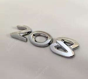Argento Cromato Auto Posteriore Tronco Numero Emblema Distintivo per Peugeot 208 - Foto 1 di 3