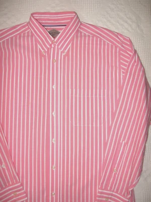 CAMISA BILLS CAQUIS CORTE CLÁSICO TALLA L RAYAS ROSA Y BLANCO 100% ALGODÓN LN USADA Foto 1 de 4
