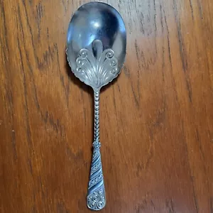 Vintage C Rogers & Bros Silverplate Serving Spoon in Belmont Pattern No Monogram - Picture 1 of 8