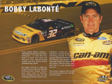 2016 BOBBY LABONTE "CAN-AM" #32 NASCAR SPRINT CUP B/B POSTCARD Cover