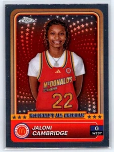 2024 Topps Chrome McDonald's Jaloni Cambridge Base RC #64 Ohio State Buckeyes - Picture 1 of 2