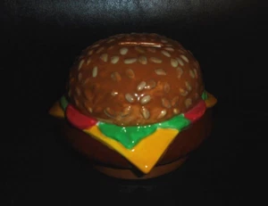 CERAMIC CHEESEBURGER STILL BANK - Picture 1 of 3