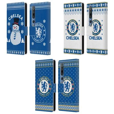 CHELSEA FOOTBALL CLUB CHRISTMAS JUMPER LEATHER BOOK FLIP CASE FOR XIAOMI PHONES - Image 1 of 4