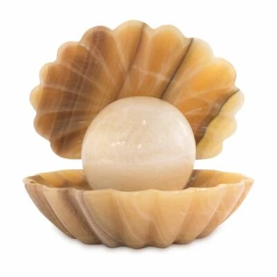 Lámpara de mesa clásica Onyx Oyster H 18Cm Foto 1 de 4