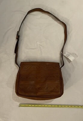 Bolso Bandolera Francesco Biasia Vintage Cuero Repujado Nuevo con Etiquetas Foto 1 de 4