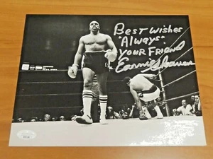 Foto firmada de 8x10 boxeador peso pesado de Ernie Shavers con certificado de autenticidad de la JSA - Imagen 1 de 2
