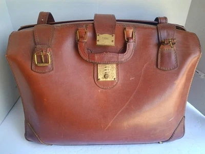 Bolso Maletín Hombre SCHLESINGER Vintage Hermanos Cuero Médico Abogado HALLAZGO RARO Foto 1 de 4