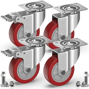 GBL Ruote per Mobili con 2 Freni - 100mm Portata Max 600kg - Foto 1 di 4