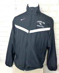 Nike Windbreaker Jacket M Dublin Ohio Track & Field - Black & White Full Zip - Picture 1 of 9