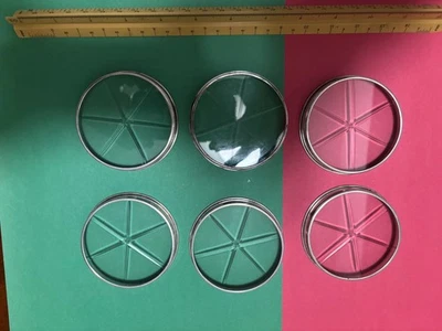 复古纯银切割玻璃杯垫 6 件套 复古 — 第 1/3 张图片