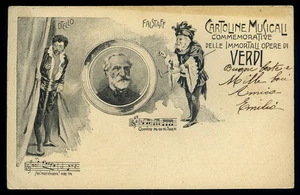 cartolina musicale GIUSEPPE VERDI-FALSTAFF, OTELLO - Picture 1 of 2