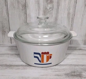 Vintage Corning Ware 1 3/4 Qt Casserole Dish with Pyrex Glass Lid USA - Picture 1 of 10