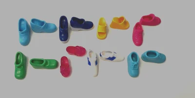 Shoes Barbie Doll Shoes Lot of 8 Pairs Blue Pink Green Yellow - Image 1 of 4