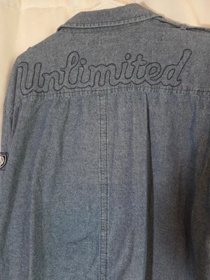 Men's 2XL Denim Shirt Ecko Unlimited EU72 Snaps Bloke Travel Street style Premiu - Image 1 of 4