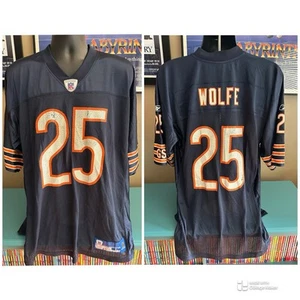 Vintage Reebok #25 On Field Jersey Garrett Wolfe Chicago Bears NIU Huskies L Y2K - Picture 1 of 9