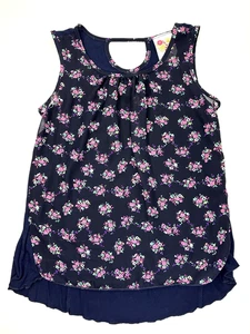 KIDDO by Katie Girls Sleeveless Tank Top Lightweight Flowy Hi Low Swing Blouse 8 - Picture 1 of 5