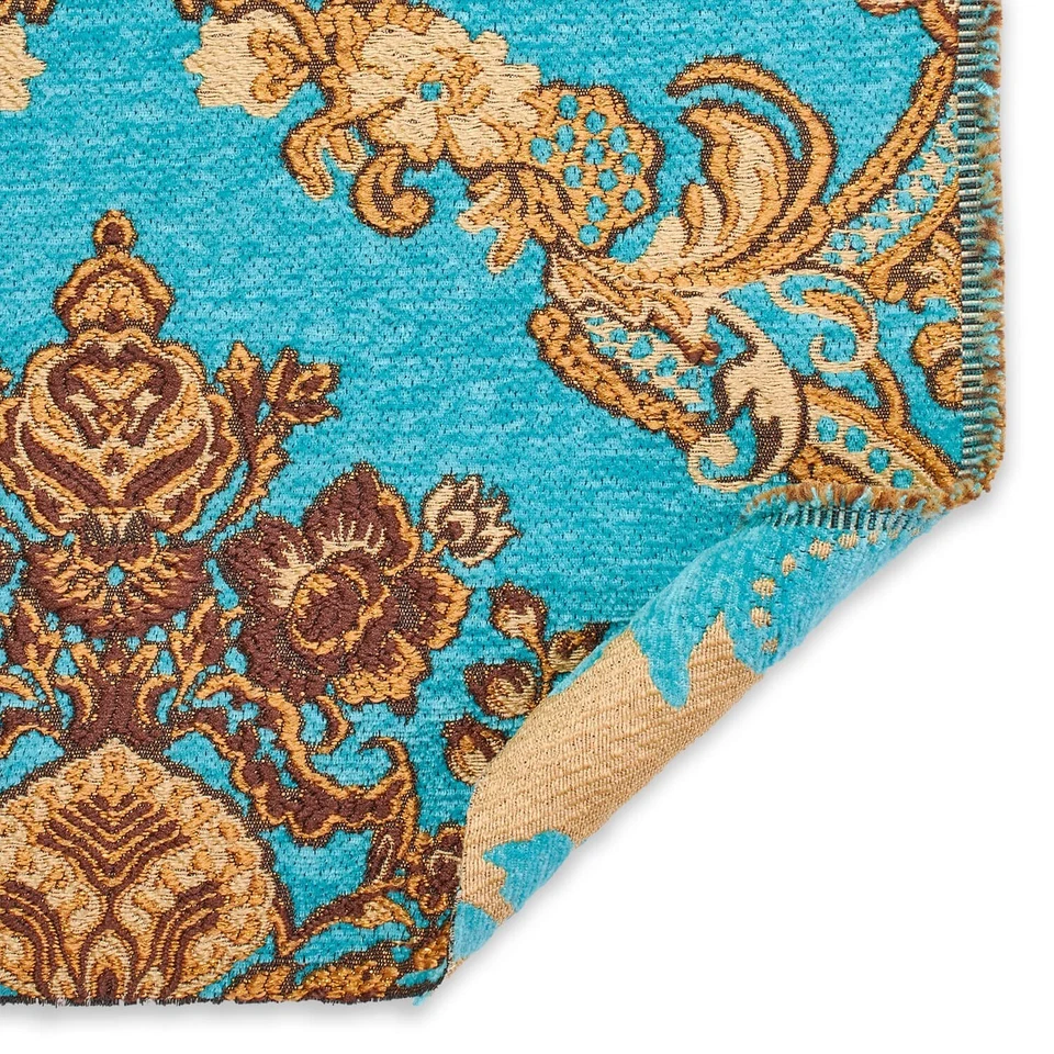 Tapicería victoriana damasco chenilla brocado jacquard 56/57" tela pesada Foto 1 de 1