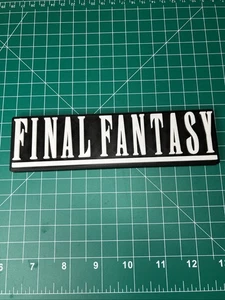 Impreso en 3D Final Fantasy Logo Letrero Exhibición Fan Art Videojuego - Imagen 1 de 3