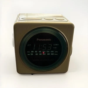 Vintage PANASONIC White Cube Digital Alarm Clock AM/FM Radio Model RC-57 1980s - Picture 1 of 5