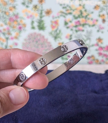 Bracciale Tory Burch Miller borchia 5 mm cerniera argento