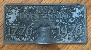 Rare Vintage License Plate Liberty Bell 1776-1976 USA Bicentennial Cast Aluminum - Picture 1 of 7