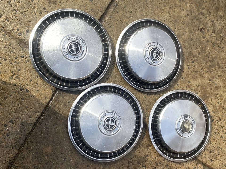 *Set of 4* Vintage 1976-1989 Ford F100 F150 15" Hubcaps Wheel Covers USED - Image 1 of 1