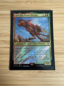 Red XIII, Proud Warrior (Surge Foil) Commander: Final Fantasy Surge Foil NM - Picture 1 of 2
