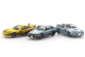 Kyosho 1/64 Die Cast INITIAL D Manga -SPRINTER-RX7 FD3S-RX7 FC3S (3 CARS) Set - Picture 1 of 8