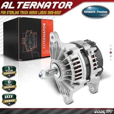 New Alternator for Sterling Truck A9500 L8500 1999-2007 200A 12V CW w/o Pulley - Image 1 of 4