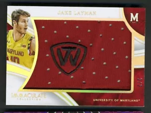 2016 Immaculate JAKE LAYMAN #2/2 Jumbo Jersey Patch Logo Card Maryland Terrapins - Picture 1 of 2