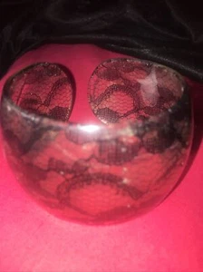 Clear platic black lace halloween maybe look bracelt brand new Gothic - Picture 1 of 3