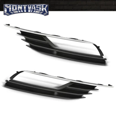 Fit For 15-16 Audi A3/A3 Quattro Front Bumper Fog Light Bezel Cover Left+Right Foto 1 de 4