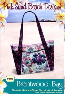 Uncut Craft Pattern Pink Sand Beach Designs Brentwood Handbag Shoulder Bag Tote - Picture 1 of 2
