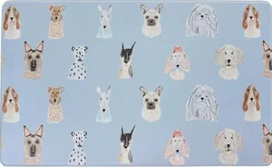 Anti-Ermüdung PVC Küche Fußmatte (18" x 30") SÜSSE HUNDE AUF HELLBLAU, HL - Bild 1 von 2