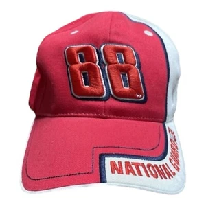 Gorra de Colección NASCAR 2008 Dale Earnhardt Jr. #88 Guardia Nacional Bordada Roja - Imagen 1 de 6