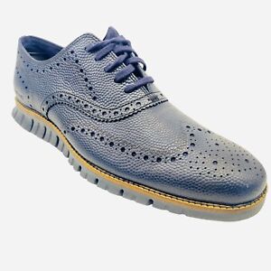 Cole Haan Zerogrand OS Navy Blue Wingtip Casual Oxford Mens Size 9 M C30327
